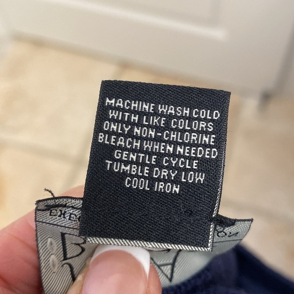 Jos A Bank Sweater Mens Merino Wool Blend V-neck Pullover Navy Classic Grandpa L - Picture 8 of 9